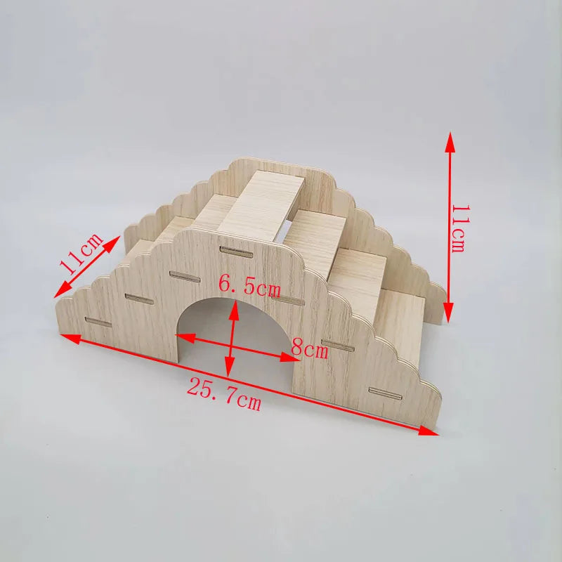 Hamster Solid Wood Small House Villa Nest Golden Bear Hiding House Supplies Toys Landscape Ornaments Rutin Chicken Hedgehog Nest