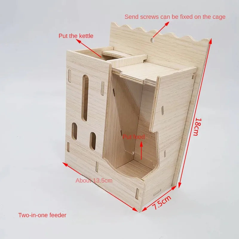 Hamster Solid Wood Small House Villa Nest Golden Bear Hiding House Supplies Toys Landscape Ornaments Rutin Chicken Hedgehog Nest